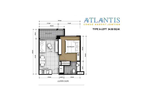Atlantis Condo — планировка квартиры 3