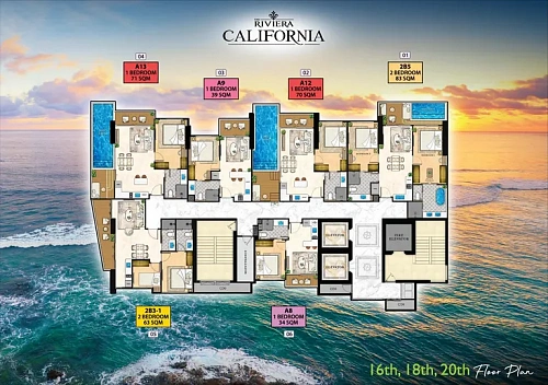 The Riviera California — план этажа 12