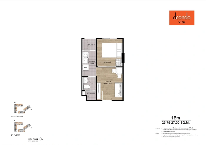 Dcondo Vite — апартаменты с 1 спальней, 23.5-27 м² — фото объекта 8, Паттайя
