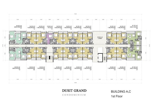 Dusit Grand Park 2 — план этажа 3