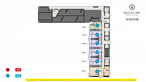 Lucean Bay Jomtien Pattaya — план этажа 9