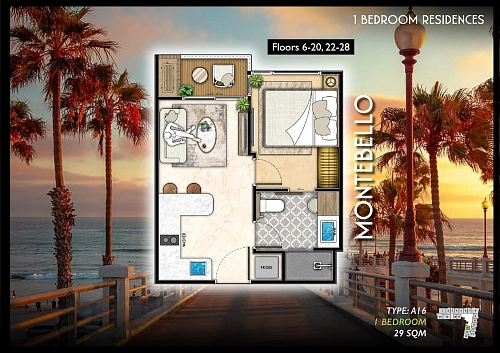The Riviera Santa Monica — планировка квартиры 11