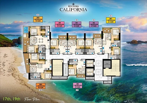 The Riviera California — план этажа 13