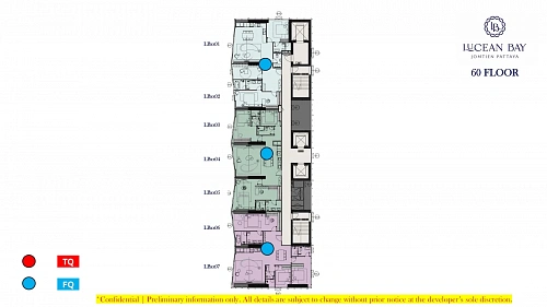 Lucean Bay Jomtien Pattaya — план этажа 12