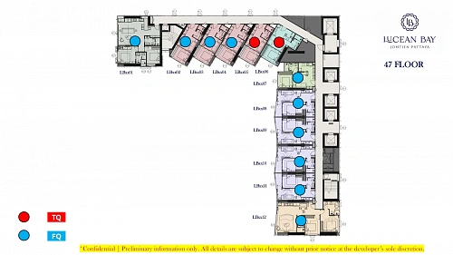 Lucean Bay Jomtien Pattaya — план этажа 7