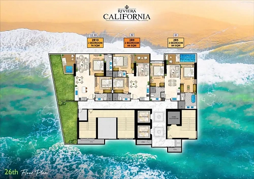 The Riviera California — план этажа 18