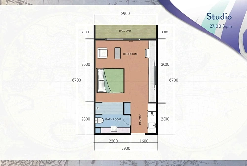 Seven Seas Condo — планировка квартиры 4