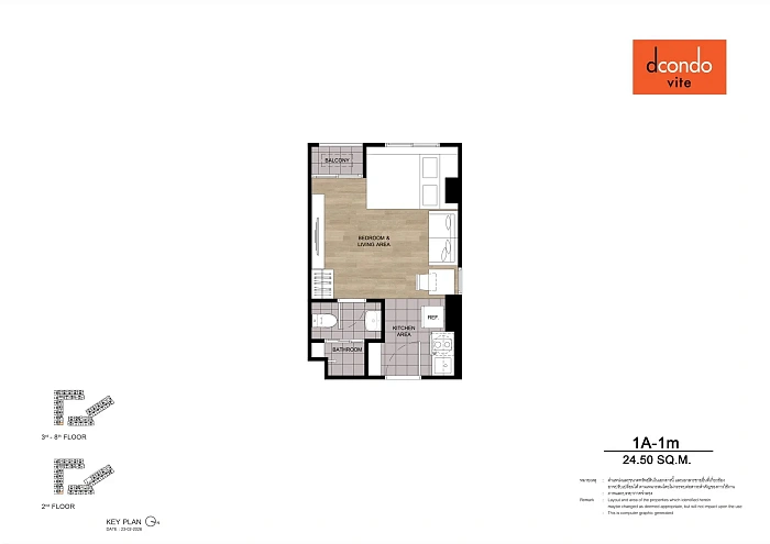Dcondo Vite — апартаменты с 1 спальней, 23.5-27 м² — фото объекта 5, Паттайя