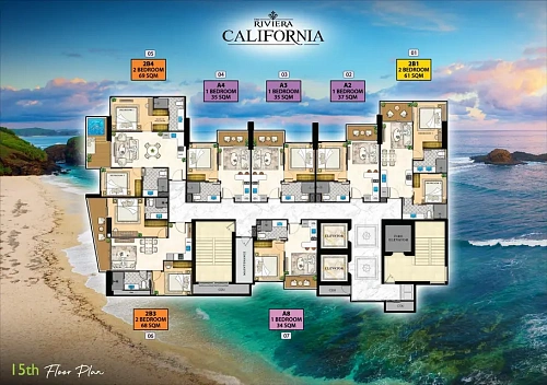 The Riviera California — план этажа 11