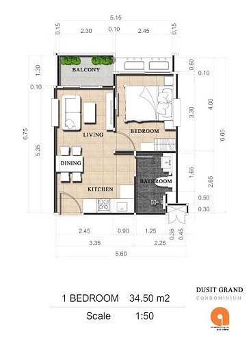 Dusit Grand Park 2 — планировка квартиры 5