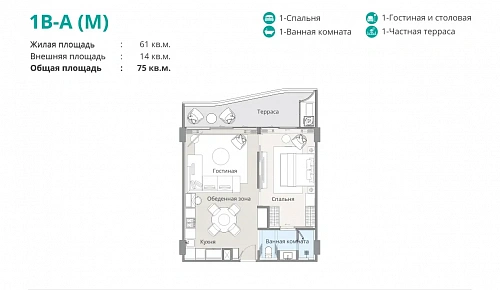 Bellaguna Lake Residences Lotus — планировка квартиры 2