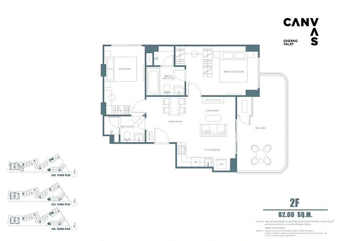 Canvas Cherngtalay — апартаменты с 2 спальнями, 59-105 м² — фото объекта 11, Пхукет