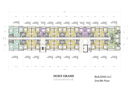 Dusit Grand Park 2 — план этажа 2