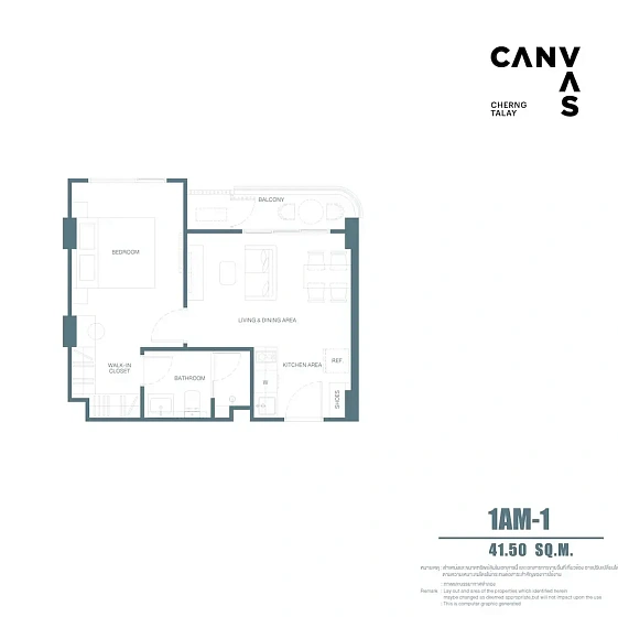 Canvas Cherngtalay — апартаменты с 1 спальней, 41-49 м² — фото объекта 5, Пхукет