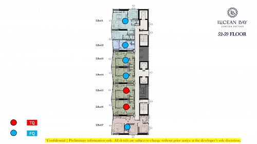 Lucean Bay Jomtien Pattaya — план этажа 11