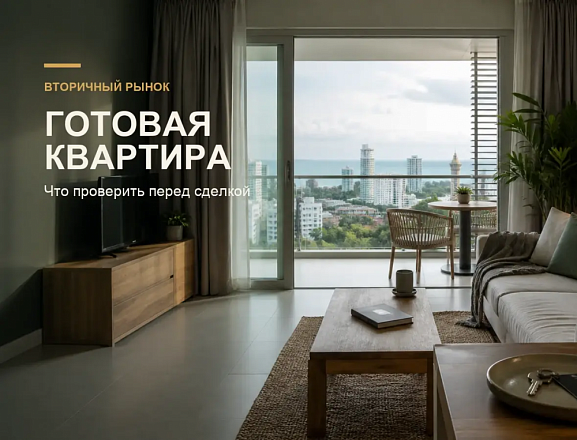 Покупатель и консультант обсуждают покупку готовой квартиры у моря в Таиланде