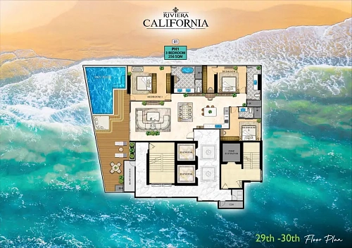 The Riviera California — план этажа 21