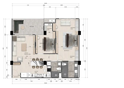 Zensiri Residence — планировка квартиры 2