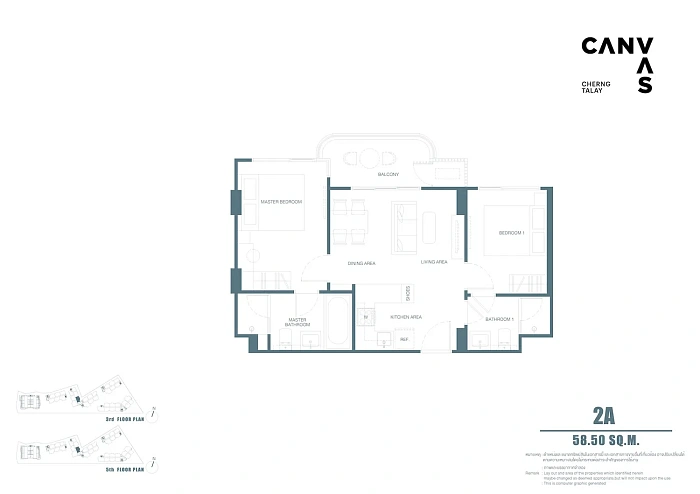 Canvas Cherngtalay — апартаменты с 2 спальнями, 59-105 м² — фото объекта 13, Пхукет