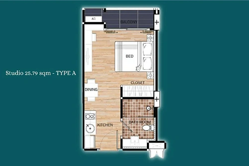 Dusit Grand Park 1 — планировка квартиры 1