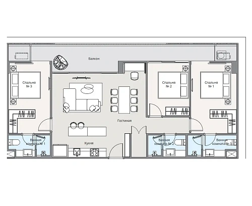 Laguna Lakeside Residence 2 — планировка квартиры 5