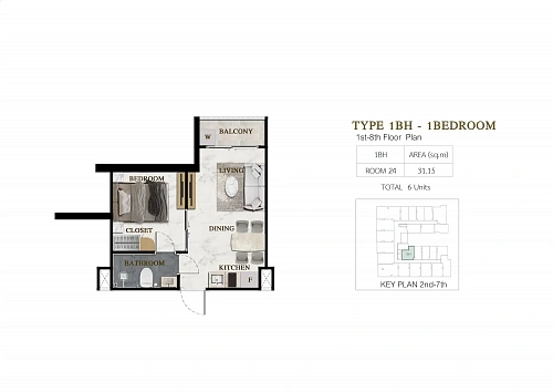 Siam Oriental Beach — планировка квартиры 16