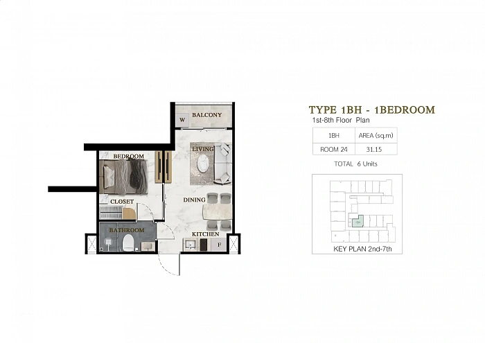 Siam Oriental Beach — апартаменты с 1 спальней, 33-39 м² — фото объекта 14, Паттайя