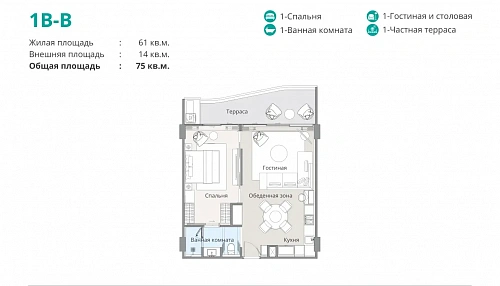 Bellaguna Lake Residences Lotus — планировка квартиры 3