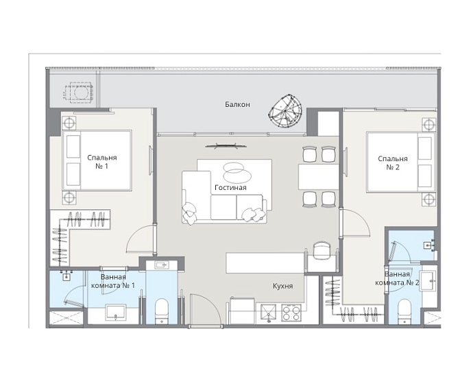 Laguna Lakeside Residence 2 — апартаменты с 2 спальнями, 84-85 м² — фото объекта 8, Пхукет