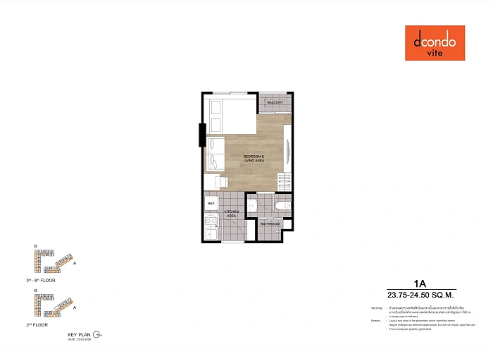 Dcondo Vite — апартаменты с 1 спальней, 23.5-27 м² — фото объекта 3, Паттайя