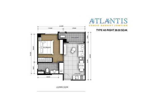 Atlantis Condo — планировка квартиры 1