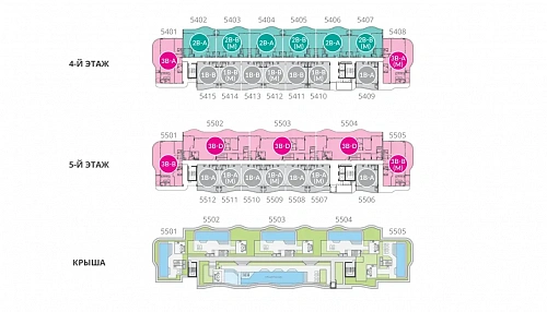 Bellaguna Lake Residences Lotus — план этажа 5