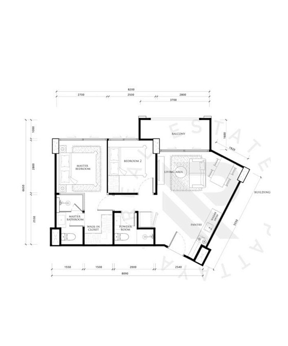 The Embassy — апартаменты с 2 спальнями, 51 - 102 м² — фото объекта 23, Паттайя