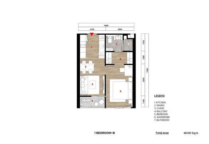 The Ozone Oasis Condo — апартаменты с 1 спальней, 40- 48 м² — фото объекта 6, Пхукет