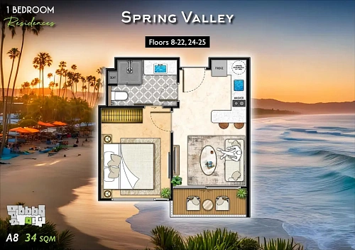 The Riviera California — планировка квартиры 8