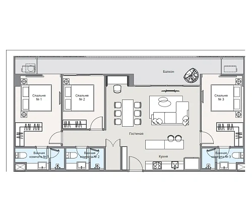 Laguna Lakeside Residence 2 — планировка квартиры 6