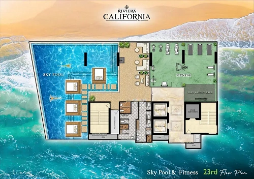 The Riviera California — план этажа 15