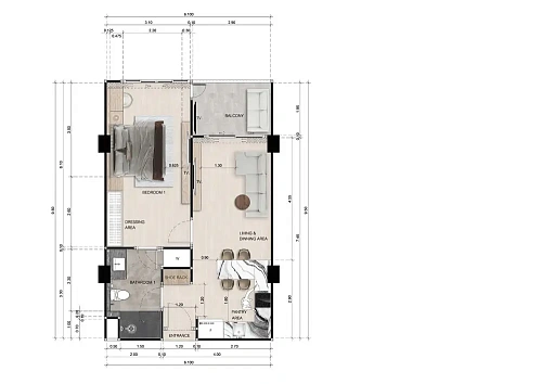 Zensiri Residence — планировка квартиры 1