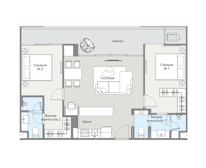 Laguna Lakeside Residence 2 — апартаменты с 2 спальнями, 84-85 м² — фото объекта 7, Пхукет