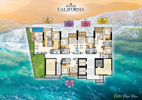 The Riviera California — план этажа 17