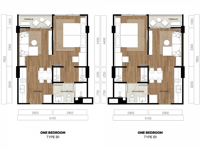 VIP Tropika —  апартаменты с 1 спальней 45-55 м² — фото объекта 5, Пхукет