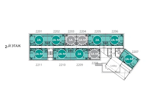 Laguna Lakeside Residence 2 — план этажа 10